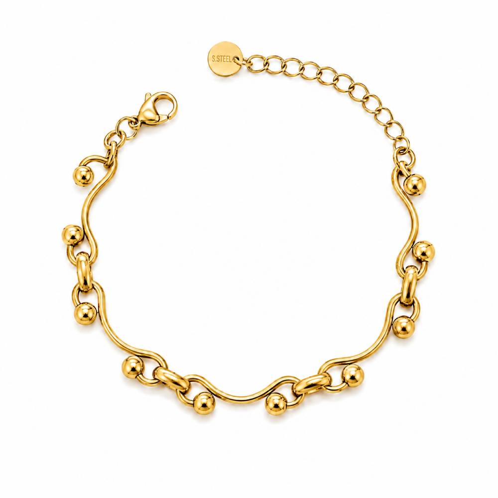 gold-wave-chain-ball-bracelet-main